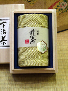 今年の缶入り高級宇治新茶(金)